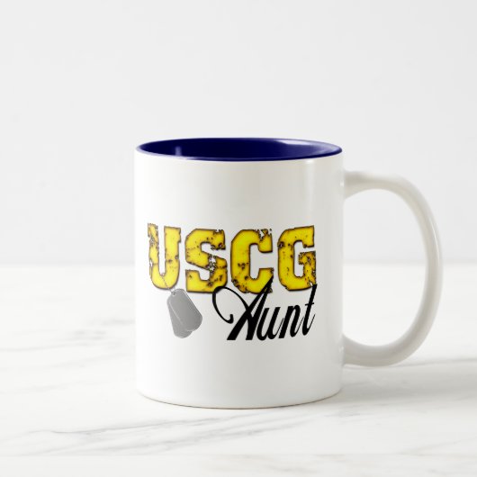 Tasse 2 Couleurs USCG tante (Droit)
