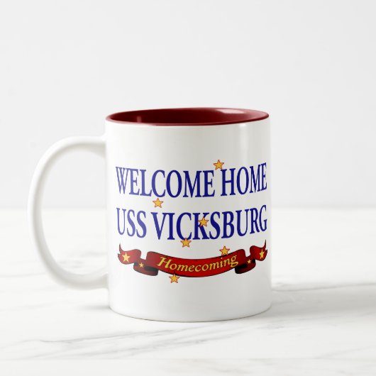Tasse 2 Couleurs USS Vicksburg à la maison bienvenu (Gauche)