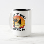 Tasse 2 Couleurs Utility Worker Gift Switched On Electrical Lineman (Devant gauche)