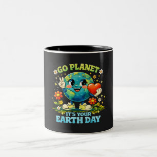 Tasse 2 Couleurs Va planète, c'est votre journée de la Terre verte
