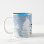 Tasse 2 Couleurs Vacance| Chocolat moelleux de la neige des bois (Gauche)