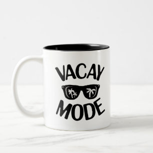 Tasse 2 Couleurs Vacances Art Vacay Mode Word Texte Art