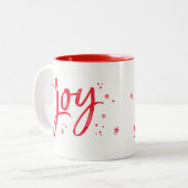 Tasse 2 Couleurs VACANCES CADEAU branché main lettrée joie festive  (Devant gauche)