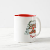 Tasse 2 Couleurs Vacances de Noël (Devant droit)