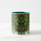Tasse 2 Couleurs Vacances de Noël Holly et Berries (Centre)