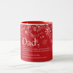 Tasse 2 Couleurs Vacances de Noël Papa Daddy Père Définition Amusan