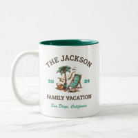 Vacances en famille Plage Vacances Logo Vintage