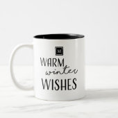 Tasse 2 Couleurs Vacances hiver chaud Souhaits Noël Citation (Gauche)