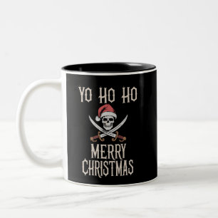 Tasse 2 Couleurs Vacances Pirate Yo Ho Ho Noël Père Noël Bateau