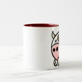 Tasse 2 Couleurs Vache à bande dessinée (Centre)