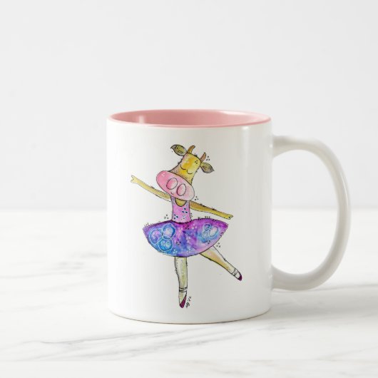 Tasse 2 Couleurs Vache blanche mignonne (Droit)