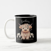 Tasse 2 Couleurs Vache boho Highland à la mode (Gauche)