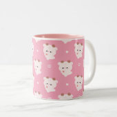 Tasse 2 Couleurs Vache d'amour mignonne (Devant droit)