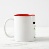 Tasse 2 Couleurs Vache de Noël mignonne (Gauche)