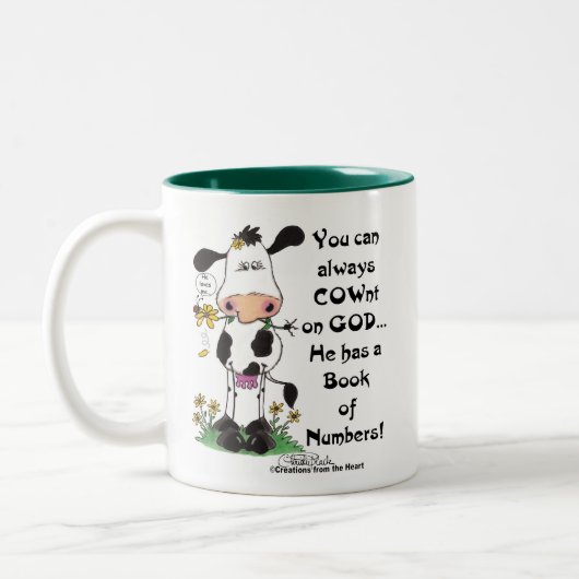 Tasse 2 Couleurs Vache et coccinelle Pas de Vache sur Dieu (Gauche)