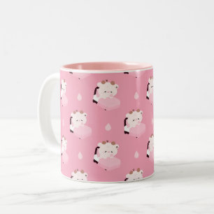 Tasse 2 Couleurs Vache fatiguée mignonne