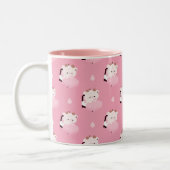 Tasse 2 Couleurs Vache fatiguée mignonne (Gauche)