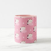 Tasse 2 Couleurs Vache fatiguée mignonne (Centre)