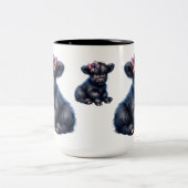 Tasse 2 Couleurs Vache Highland Mignonne (Centre)