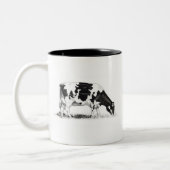 TASSE 2 COULEURS VACHE LAITIÈRE, ART DE CRAYON : RÉALISME (Gauche)