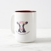 Tasse 2 Couleurs vache mignonne (Devant gauche)