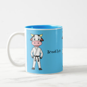 Tasse 2 Couleurs Vache mignonne en combinaison kung fu