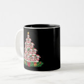 Tasse 2 Couleurs Vache Noël Arbre drôle Vache Lover Vache Noël (Devant gauche)