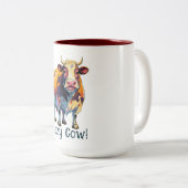Tasse 2 Couleurs Vache paresseuse (Devant droit)