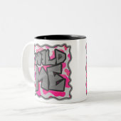 Tasse 2 Couleurs Vache rose et blanc chaud (Devant gauche)