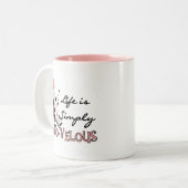 Tasse 2 Couleurs Vache Simply Tshirts et cadeaux Moo-velous (Devant gauche)