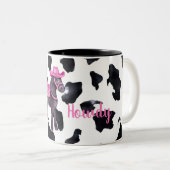 Tasse 2 Couleurs Vachère rose Howdy Cheval (Devant droit)