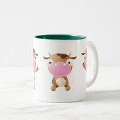 Tasse 2 Couleurs Vaches mignonnes (Devant droit)