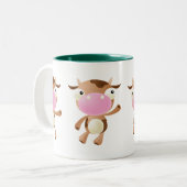 Tasse 2 Couleurs Vaches mignonnes (Devant gauche)