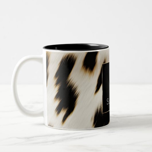 Tasse 2 Couleurs Vachette blanche noire (Gauche)