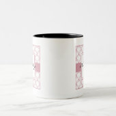 Tasse 2 Couleurs Vague Art Déco Flamant Rose (Centre)