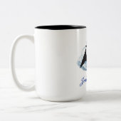 Tasse 2 Couleurs Vague baleine (Gauche)