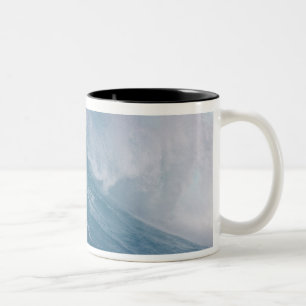 Tasse 2 Couleurs Vague bleue déferlante, Maui, Hawaii, États-Unis