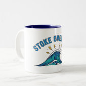 Tasse 2 Couleurs Vague de surcharge de stoke (Devant gauche)