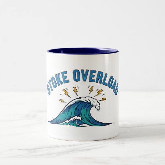 Tasse 2 Couleurs Vague de surcharge de stoke (Centre)