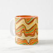 Tasse 2 Couleurs vague rétro (Devant gauche)