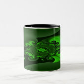 Tasse 2 Couleurs Vague Spirale Vert Foncé Et Lime (Centre)