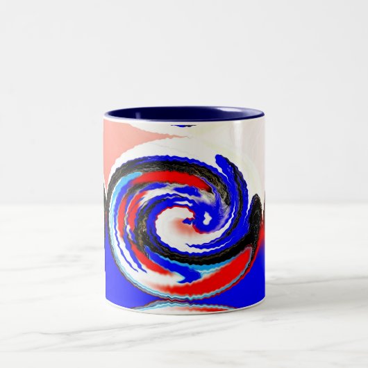 Tasse 2 Couleurs Vagues (Centre)