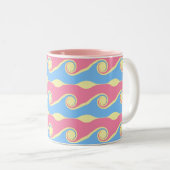 Tasse 2 Couleurs Vagues Abstraites (Devant droit)
