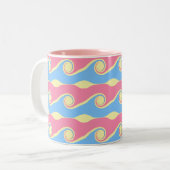 Tasse 2 Couleurs Vagues Abstraites (Devant gauche)
