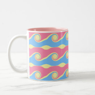 Tasse 2 Couleurs Vagues Abstraites