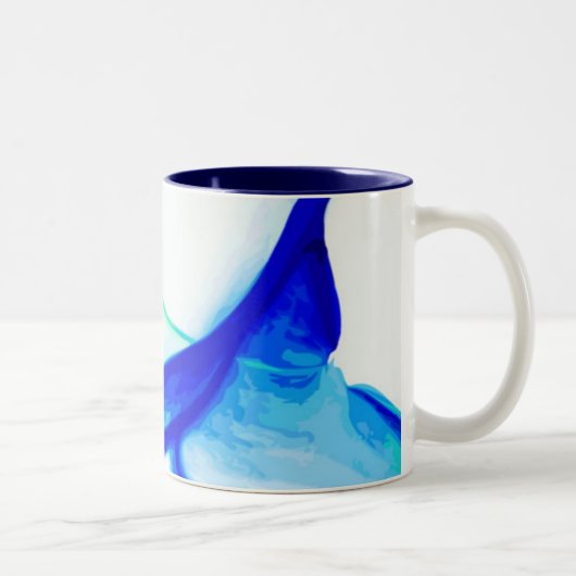 Tasse 2 Couleurs Vagues Abstraites (Droit)