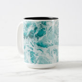 Tasse 2 Couleurs Vagues bleues de l'océan (Devant gauche)