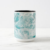 Tasse 2 Couleurs Vagues bleues de l'océan (Centre)