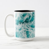 Tasse 2 Couleurs Vagues bleues de l'océan (Gauche)