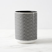 Tasse 2 Couleurs Vagues noires et blanches (Centre)